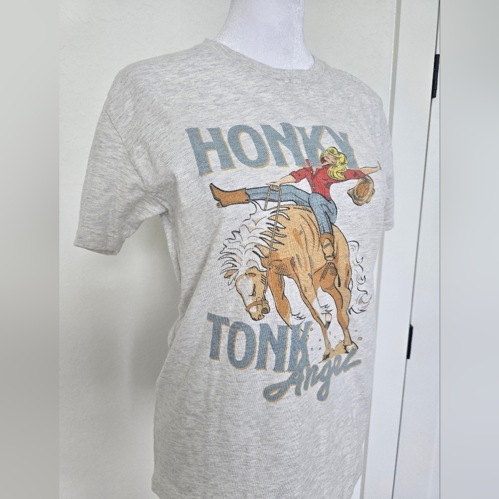 Honky Tonk Angel Graphic Tee | Western Rodeo Cowboy T-Shirt Size Small - Picture 4 of 9